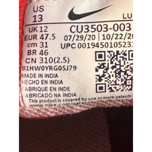 Size 13 Nike Fly By Mid 2 Mens Size 13 Black Red Basketball Shoes Sneakers .LOGO - Picture 3 of 16